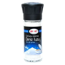 Bağdat Baharat Cam Değirmen Kapak 110 gr Çakıl Deniz Tuzu