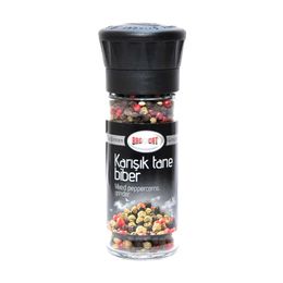 Bağdat Baharat Cam Değirmenli Karışık Doğal Tane Biber 45 Gr