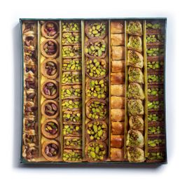 Baklawati 800 gr Antep Fıstıklı Kadayıflı Karışık Tatlı Kutusu