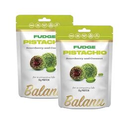 Balanu 12 gr Fudge Pistachio Vişneli ve Antep Fıstıklı Protein Topu