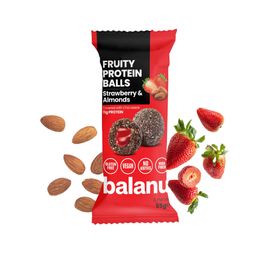 Balanu 55 gr Çilek Dolgulu ve Bademli Meyveli Protein Topları