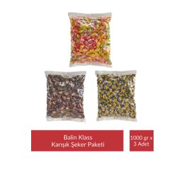 Balin 1x3 kg Poşet Klass Karışık Şeker Paketi