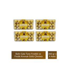 Balin 4x360 gr Gala Tane Fındıklı Ve Fındık Kremalı Sütlü Çikolata