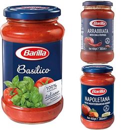 Barilla 400 gr Basilico + 400 gr Arabbiata + 400 gr Napolletana Makarna Sosu