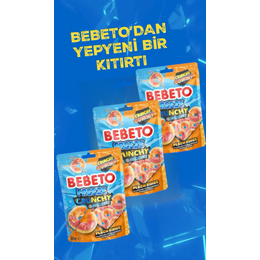 Bebeto 35 gr Freeze Peach Rings Şeker
