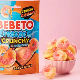 Bebeto 35 gr Freeze Peach Rings Şeker