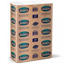 Belleza Ultra 23x24 cm 200'lü 20 Paket Z Katlı Havlu