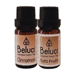 Beluci 2x10 ml Tarçın + Tutti Furutti Uçucu Aromaterapi Buhurdanlık Yağı Oda Kokusu