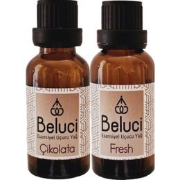 Beluci 2x30 ml Çikolata + Fresh Uçucu Aromaterapi Buhurdanlık Yağı Oda Kokusu