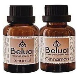 Beluci 2x30 ml Sandal Ağacı + Tarçın Uçucu Aromaterapi Buhurdanlık Yağı Oda Kokusu