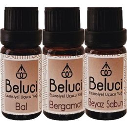 Beluci 3x10 ml Bal + Bergamot + Beyaz Sabun Uçucu Aromaterapi Buhurdanlık Yağı Oda Kokusu