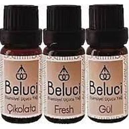 Beluci 3x10 ml Çikolata + Fresh + Gül Uçucu Aromaterapi Buhurdanlık Yağı Oda Kokusu
