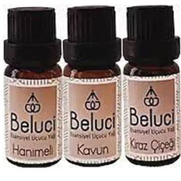 Beluci 3x10 ml Hanımeli + Kavun + Kiraz Çiçeği Uçucu Aromaterapi Buhurdanlık Yağı Oda Kokusu