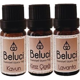 Beluci 3x10 ml Kavun + Kiraz Çiçeği + Lavanta Uçucu Aromaterapi Buhurdanlık Yağı Oda Kokusu