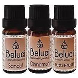 Beluci 3x10 ml Pudra + Sandal Ağacı + Tarçın Uçucu Aromaterapi Buhurdanlık Yağı Oda Kokusu