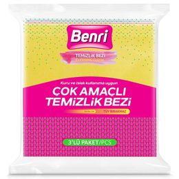 Benri 3'lü Çok Amaçlı Temizlik Bezi