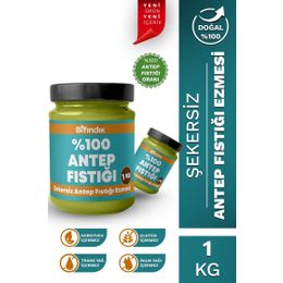 Bi Fındık 1 kg Şekersiz Antep Fıstığı Ezmesi