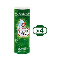Billur Tuz 4x500 gr Sodyumu Azaltılmış İyotsuz Sofra Tuzu