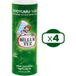 Billur Tuz 4x500 gr Sodyumu Azaltılmış İyotsuz Sofra Tuzu
