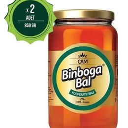 Binboğa 2x850 gr Cam Çiçek Balı