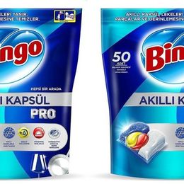 Bingo 100 Adet Limon Kokulu Akıllı Kapsül Pro Bulaşık Makinesi Deterjanı Tableti