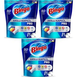 Bingo 150 Adet Limon Kokulu Akıllı Kapsül Pro Bulaşık Makinesi Deterjanı Tableti