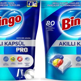Bingo 160'lı Akıllı Kapsül Pro Max Bulaşık Makinesi Deterjanı Tableti