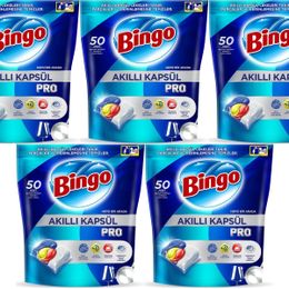 Bingo 250 Adet Limon Kokulu Akıllı Kapsül Pro Bulaşık Makinesi Deterjanı Tableti