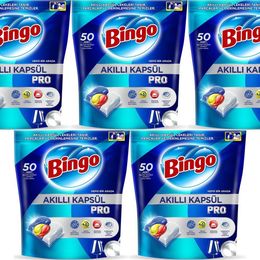 Bingo 250 Adet Limon Kokulu Akıllı Kapsül Pro Bulaşık Makinesi Deterjanı Tableti