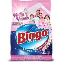 Bingo 3 kg Beyazlar ve Renkliler Toz Deterjan