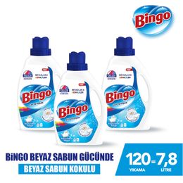 Bingo 3x2600 ml Beyazlar ve Renkliler için Amber Çiçeği Sıvı Çamaşır Deterjanı