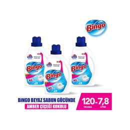 Bingo 3x2600 ml Beyazlar ve Renkliler için Amber Çiçeği Sıvı Çamaşır Deterjanı