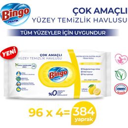 Bingo 4x96'lı Limon Kokulu Yüzey Temizlik Havlusu