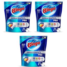 Bingo 50x3 150 Tablet Akıllı Kapsül Pro Bulaşık Makinesi Deterjanı