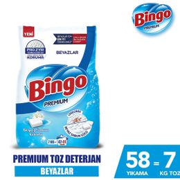 Bingo 7 kg Beyaz Premium Toz Çamaşır Deterjanı