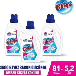 Bingo Amber Çiçeği 3x1755 ml Sıvı Çamaşır Deterjanı