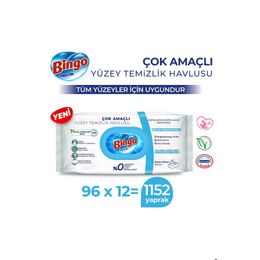 Bingo Beyaz Sabun 12x96'lı Pratik Yüzey Temizlik Havlusu