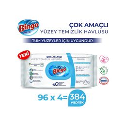 Bingo Beyaz Sabun 4x96'lı Pratik Yüzey Temizlik Havlusu