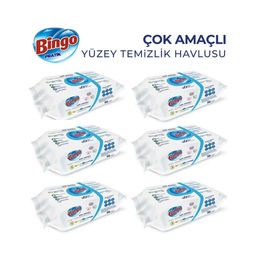 Bingo Beyaz Sabun 6x96'lı Pratik Yüzey Temizlik Havlusu