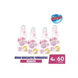 Bingo Konsantre Soft Manolya Bahçesi 4x1440 ml Çamaşır Yumuşatıcısı