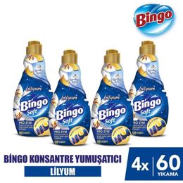 Bingo Lilyum 4x1440 ml Soft Konsantre Çamaşır Yumuşatıcısı
