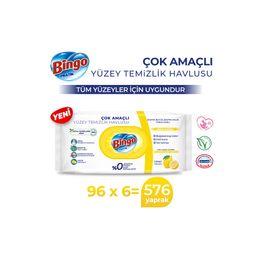 Bingo Limon Kokulu 96x6 Pratik Yüzey Temizlik Havlusu