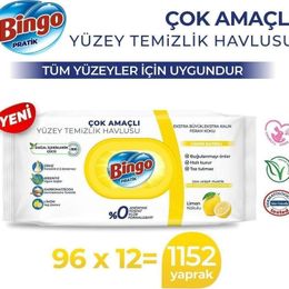 Bingo Limon Kokulu 96x6 Pratik Yüzey Temizlik Havlusu