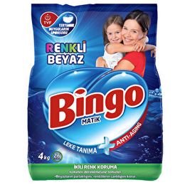 Bingo Matik Renkli Beyaz 4 kg Toz Çamaşır Deterjanı