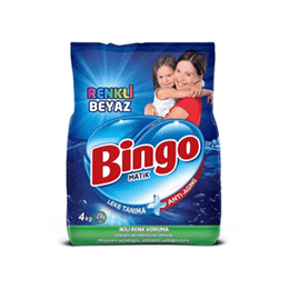 Bingo Matik Renkli Beyaz 4 kg Toz Çamaşır Deterjanı