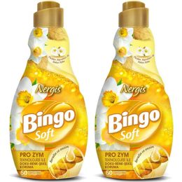 Bingo Nergis 2x1440 ml Konsantre Çamaşır Yumuşatıcısı
