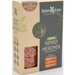 Biorootzo 200 gr Organik Glütensiz ve Vegan Artizan Bronz Kalıp Kırmızı Mercimek Casarecce