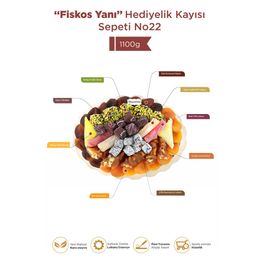Bizim Yöre 1,1 kg Fiskos Yanı Hediyelik Kuru Meyve Kayısı Tabağı Sepeti