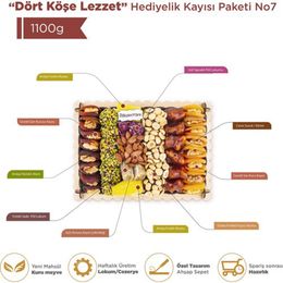 Bizim Yöre 1100 gr No:7 Dört Köşe Lezzet Hediyelik Kayısı Kuru Meyve Paketi