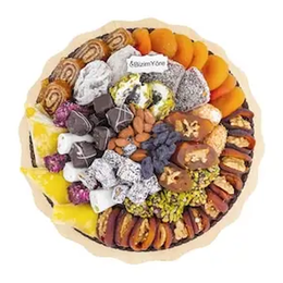 Bizim Yöre 1500 gr No:6 Geçmiş Olsun Hediyelik Kuru Meyve Kayısı Lokum Şekerleme Tepsisi